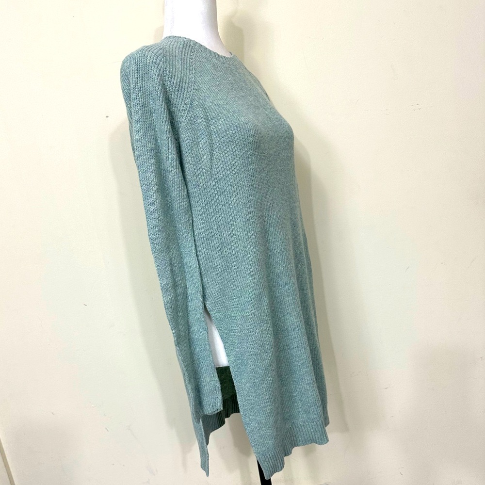 NEW Anthropologie Moth Soft Green Crew Neckline Sweater Pullover Dress Tunic S/M - Picture 2 of 16